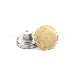 Épingles à boutons en alliage pour jeans, boutons nautiques, Accessoires de vêtement, ronde, bronze antique, 17mm