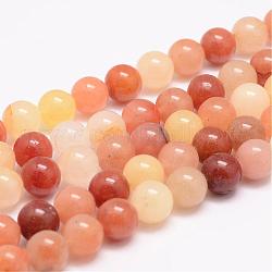 Topazio naturale fili di perle di giada, tondo, 6mm, Foro: 1 mm, circa 63pcs/filo, 15.5 pollice
