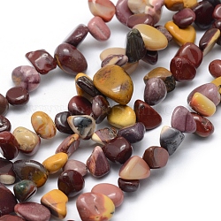 Chapelets de perles en mokaite naturel, puce, 11~22x8~11x4~10mm, Trou: 1mm, 15.3 pouce (39 cm)