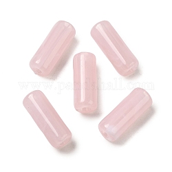 Abalorios de acrílico transparentes, columna, rosa, 18x7mm, agujero: 2.5 mm, aproximamente 787 unidades / 500 g