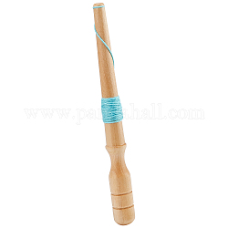 Bobinadora manual de hilo de madera de haya, artesanía de hilo y artesanía de bordado de costura diy, bronceado, 300x16.5mm