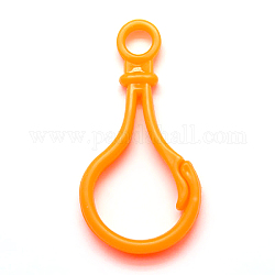 Bulb Shaped Plastic Lobster Keychain Clasp Findings, Orange, 51x25x3mm
