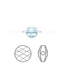 Österreichischen Kristall-Perlen, 5052, Kristall Leidenschaften, facettierten Minirunde, 202 _aquamarine, 6x3 mm, Bohrung: 1 mm