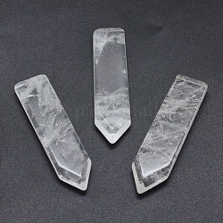 Cabochons en cristal de quartz naturel, cabochons en cristal de roche, épée, 51.5~54x12.5~14x5~6mm