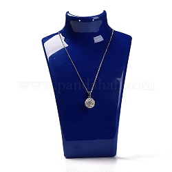 Пластиковые подставки для бюста ожерелья, темно-синий, 6.4x13.6x22 см
