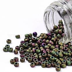Toho perles de rocaille rondes, Perles de rocaille japonais, (708) cassiopeia de couleur mate, 11/0, 2.2mm, Trou: 0.8mm, environ 5555 pcs/50 g