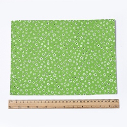 Листы полиэфирной ткани формата А4 с цветочным узором, самоклеящаяся ткань, для аксессуаров для одежды, зеленый лайм, 30x21.5x0.03 см