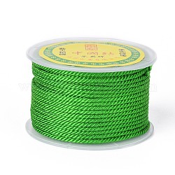 Полиэстер Милан шнур для изготовления ювелирных изделий DIY, зеленый лайм, 3 мм, около 27.34 ярда (25 м) / рулон