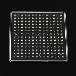 Pegboards plastica abc quadrati utilizzati per 5x5mm perline fusibile diy, chiaro, 79x79x5mm