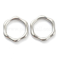 304 Stainless Steel Linking Rings, Ring, Stainless Steel Color, 15x13.5x2mm, Inner Diameter: 10.5x10mm