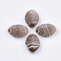Perles en résine, pour création de pendentif , la moitié foré, ovale, chameau, 28.5x20x11.5mm, demi-trou: 1.2 mm