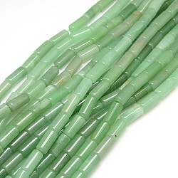 Pietra preziosa naturale perline avventurina verde fili, tinto, colonna, 16~18x8mm, Foro: 1.5 mm, circa 24pcs/filo, 15.74 pollice