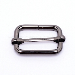 Eisen Schnallen, Rechteck, Metallgrau, 29x46x4.5 mm