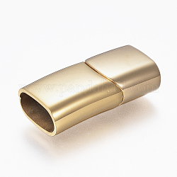 304 cierres magnéticos de acero inoxidable con extremos para pegar, Rectángulo, dorado, 29x14x8mm, agujero: 6.5x12 mm