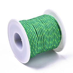 Cordón de poliéster multiusos, para hacer pulseras de cuerda o cordones de botas, verde mar medio, 2mm, alrededor de 21.87 yarda (20 m) / rollo
