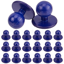 Gorgecraft 100 шт. пластиковые пуговицы, 1-луночное, шахматная форма, для одежды повара, темно-синий, 17.5x17 мм