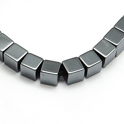 Grade AA Non-magnetic Synthetic Hematite Cube Beads Strands, 4x4x4mm, Hole: 1mm, about 100pcs/strand, 16 inch