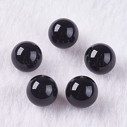 Бусины из натурального черного оникса, сфера драгоценного камня, неразрушенное / без отверстия, окрашенные, круглые, 8 мм