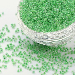 12/0 perles de rocaille en verre, intérieur couleurs, lime green, 2mm, environ 30000 pcs / livre