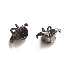 Messing-Clownhut-Kopfnadeln, zur Herstellung barocker Perlen, Metallgrau, 17x8 mm