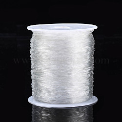 伸縮性のあるストレッチポリエステルクリスタルのひもコード  ジュエリー作りブレスレットビーズ糸  透明  0.7mm  約109.36ヤード（100m）/ロール