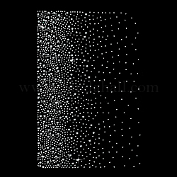 Glitter Glass Hotfix Rhinestone, Polka Dot Pattern, Crystal, 263x178x1.5mm, Rhinestone: 1.5~3mm