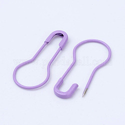 Iron Calabash Pins, Knitting Stitch Marker, Lilac, 22x10x2mm, Pin: 0.7mm