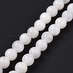 Natural Moonstone Round Beads Strands, 10mm, Hole: 1mm, about 19pcs/strand, 7.6 inch