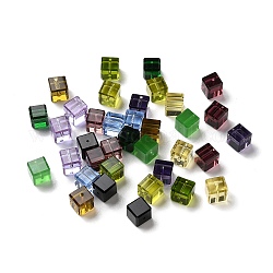 Glasimitation österreichische Kristallperlen, facettiert, suqare, Mischfarbe, 7.5x7.5 mm, Bohrung: 1 mm
