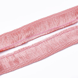 Bordatura in nappa di poliestere, accessori costume, salmone, 25~26x2 mm, circa 20 m / borsa