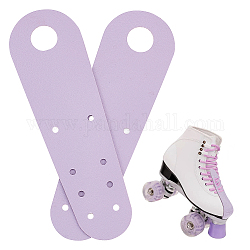 Ahandmaker 1 paire de protège-orteils pour patins à roulettes, Protecteur d'orteil plat en cuir pour patins à roulettes violet, accessoires pour patins à glace