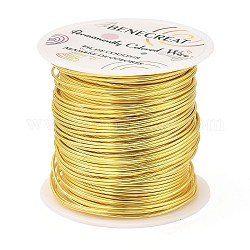 Alambre de cobre, redondo, para la fabricación de joyas envueltas en alambre, dorado, 18 calibre, 1mm, aproximadamente 98.43 pie (30 m) / rollo
