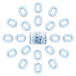 Anelli di collegamento in acrilico gorgecraft, connettori a collegamento rapido, per la fabbricazione di catene di gioielli, ovale, cielo azzurro, 19x14x4.5mm, Foro: 11x5.5 mm, 100pcs/scatola