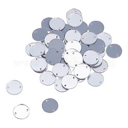 Пришить акрил, плоско-круглые, серебряные, 15.5x1.5 мм, отверстие : 1 мм