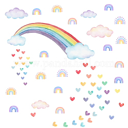 塩ビウォールステッカー  壁飾り  虹の模様  900x390mm