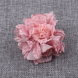 Цветок из ткани для аксессуаров для волос своими руками, имитация цветов для обуви и сумок, розовые, 65 мм