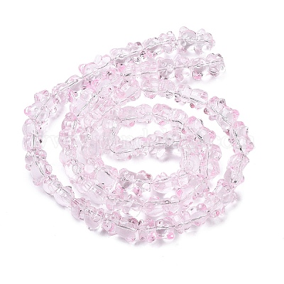 Chapelets de perles en verre électroplaqué&nbsp;EGLA-P063-PL01-1