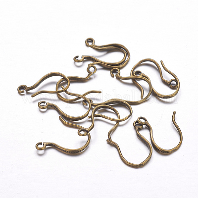 Antique Bronze Solid Brass Leverback Wire Earring Findings Hooks for  Jewelry Making - Nickel Free (15mm)