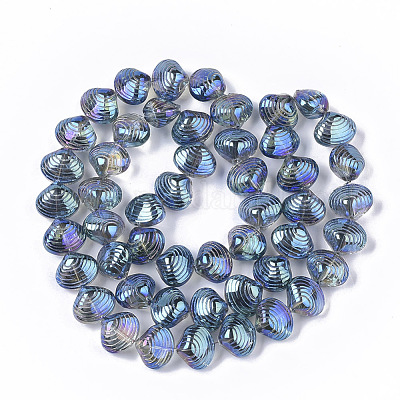 Chapelets de perles en verre électroplaqué&nbsp;X-EGLA-S189-002B-01-1
