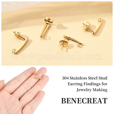 Shop BENECREAT 30PCS Stainless Steel Rectangle Pad Post Stud