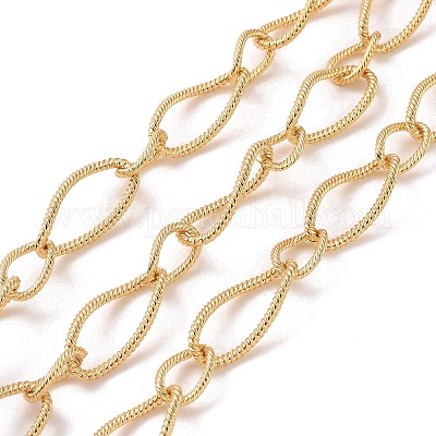 Wholesale Brass Twisted Oval Link Chains Pandahall