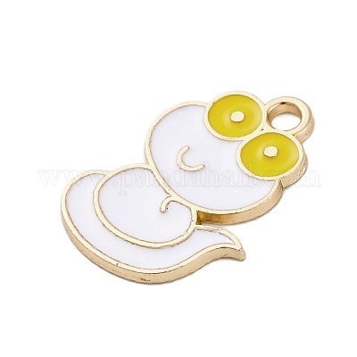 Pendentifs d'émail en alliage&nbsp;ENAM-S027-02B-G-1