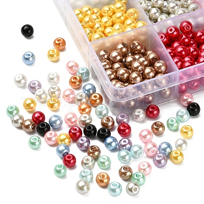 780 Stück 12 Farben Einbrennlack-Glasperlen&nbsp;HY-YW0001-03B-1