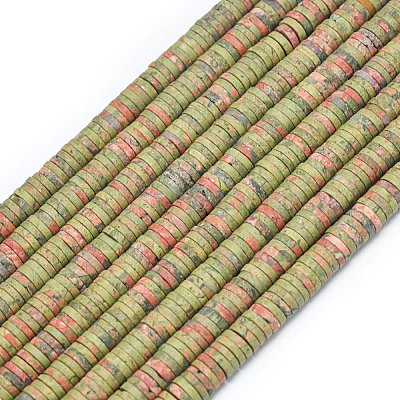 Natur Unakit Perlen Stränge&nbsp;G-P575-B25-6x1mm-1