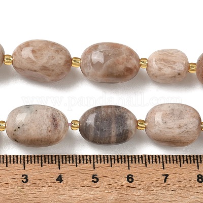 Natürliche sunstone Perlen Stränge&nbsp;G-G453-D01-01-1
