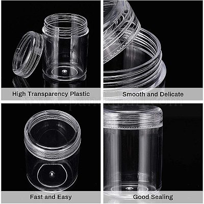 12Pcs Mini Clear Bead Containers Round Small Jewelry Bead Storage