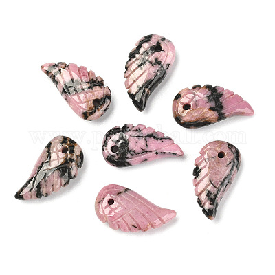 Pendentifs en rhodonite naturelle&nbsp;G-E435-C-14-1