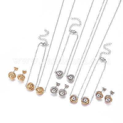 Set di gioielli in acciaio inossidabile 304&nbsp;SJEW-F204-21P-1