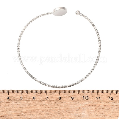 Creazione di braccialetti ad anello intrecciati in ottone&nbsp;FIND-P035-09P-1