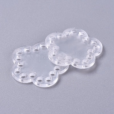 PandaHall Elite 10pcs Acrylic Bag Weaving Board 5 Sizes Clear